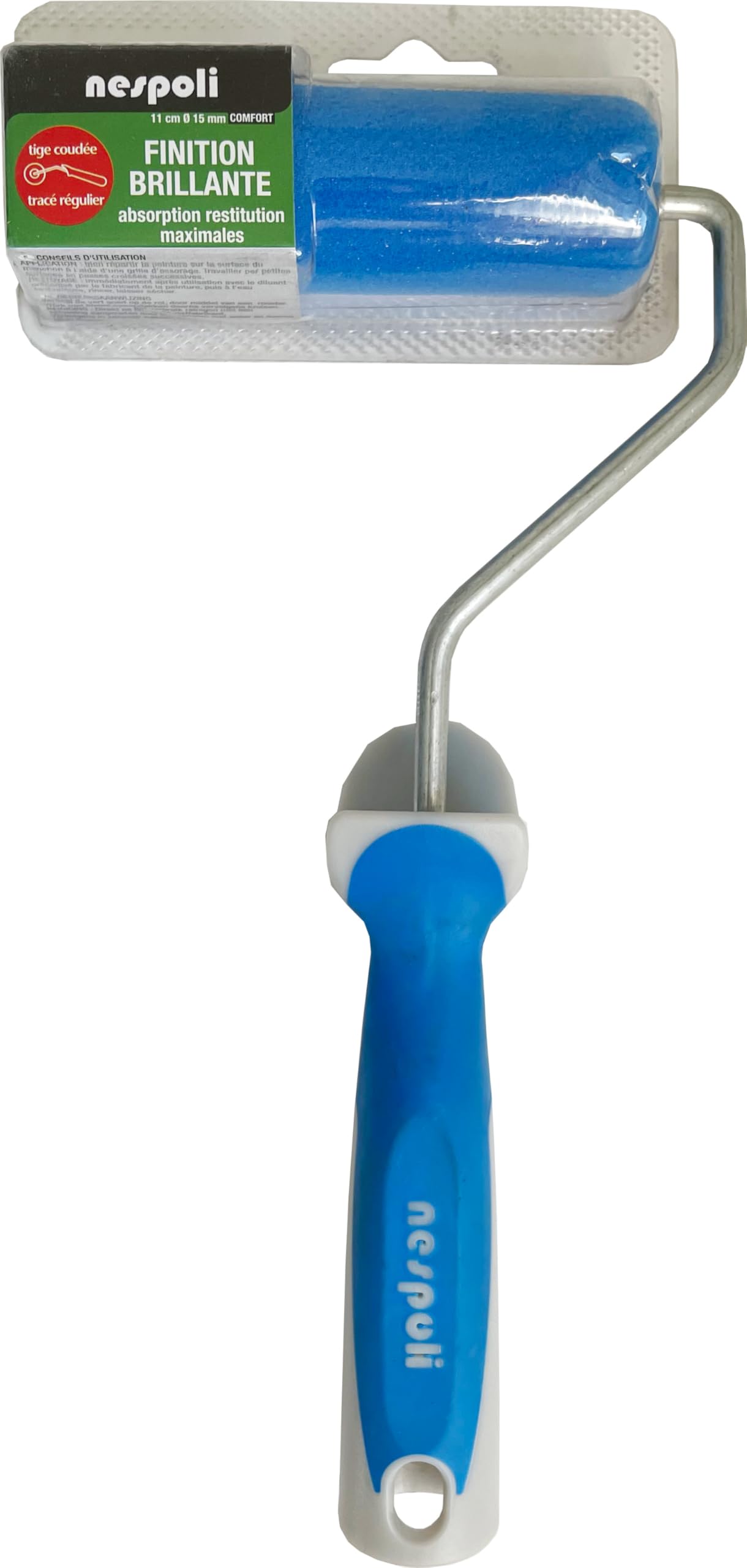 Nespoli 20151110 Mini Roll Premium Glossy Finish, White, 100 mm