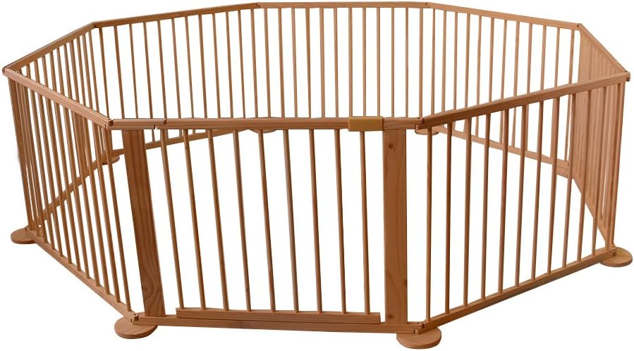 8 panel wooden playpen