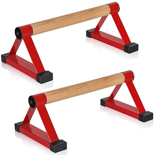 Wood push up bars Parallettes bars Anti-slip Handstand Bars for