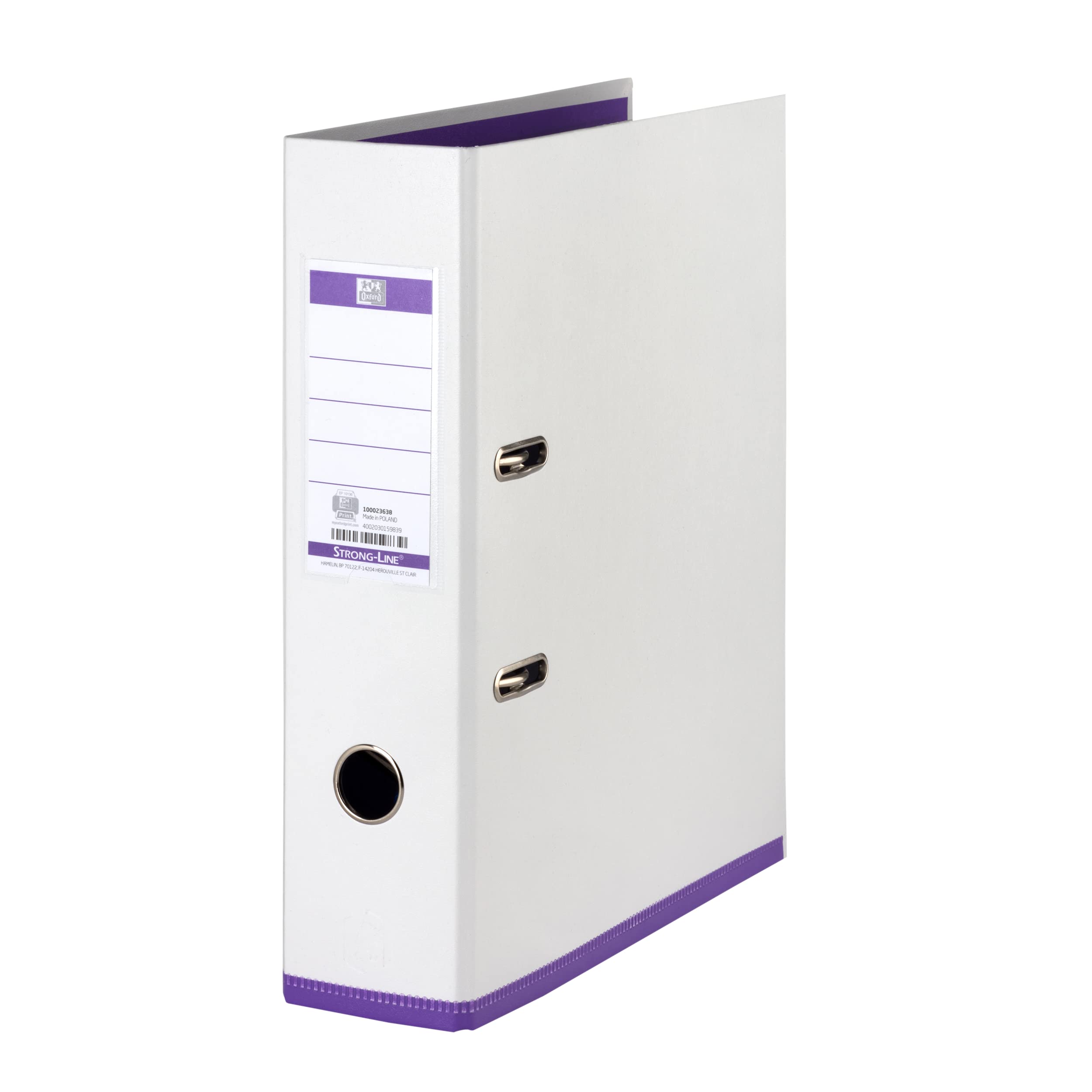 Elba MyColour A4 Lever Arch File - White and Purple