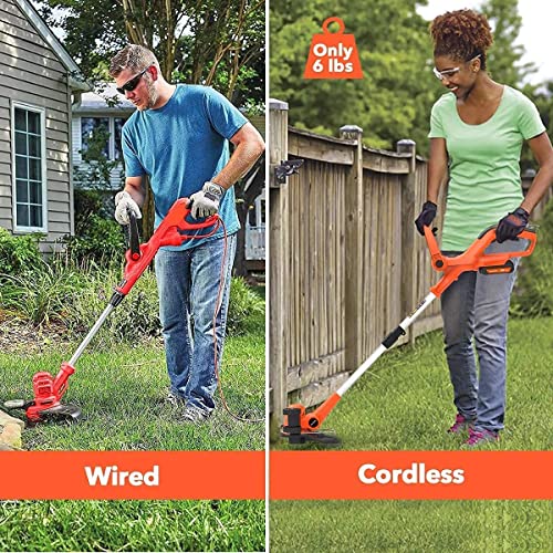 PAXCESS Cordless String Trimmer/Edger, 20V 10Inch Weed Eater with 2Pcs
