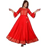 Sophia-Art Rayon Floral Print Only Kurti Dress for Women and Girls Elegant Indian Ethnic Wear Traditional Weeding outfits