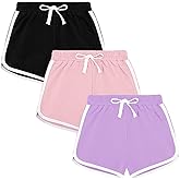 BOOPH 3Pc Girls Athletic Shorts Active Running Dolphin Shorts
