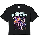 Kpop Demon Hunters Huntrix Heroic Poses Group Shot Comfort Colors Crop Top
