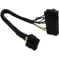 COMeap 24 Pin to 10 Pin ATX PSU Main Power Adapter Braided Sleeved Cable for IBM Lenovo PCs and Servers 12-inch(30cm)