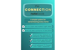 Name Memory Journal & People Tracker: A Simple Connection Notebook for Remembering People’s Names, Meetings, First Impression