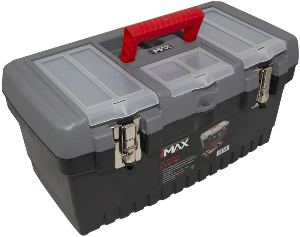 Hilka MTB19 Max 19 Inch Toolbox & Organiser Black Grey
