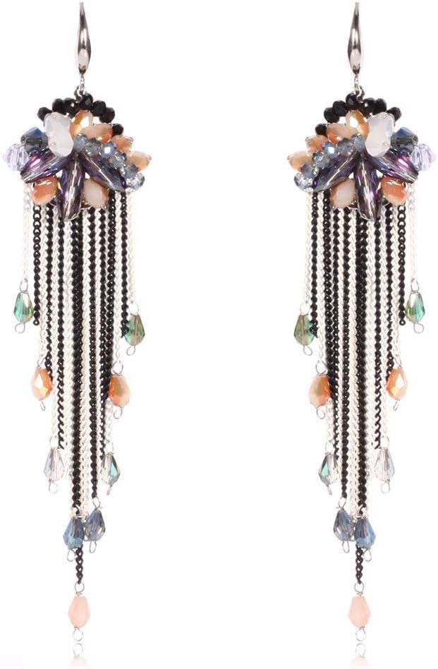 Dana Carrie Crystal earrings wedding dress dinner video quality upscale crystal earrings black