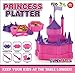KidsFunwares Princess Platter Castle Place Setting - Transforms from a Castle into a Functional Meal Set - Includes Plate, Bowl, Fork, Spoon, Bowl and Condiment Plate - Dishwasher Safe