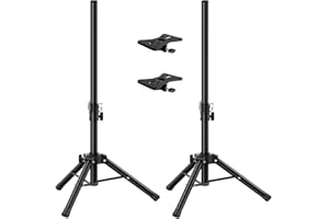 ELIMAVI Eliamvi Speaker Stands Pair, Heavy Duty Steel PA Speaker Tripods, Speaker Floor Stands for Home and Event Gigs, Height Adjustable up to 40 Inches