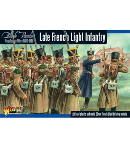 Warlord Games Chasseurs à Cheval – Caballería Ligera Francesa Napoleónica, Miniaturas De Plástico Y Metal A Escala 28mm, No Pintadas Ni Montadas, Para Juegos De Guerra De Mesa