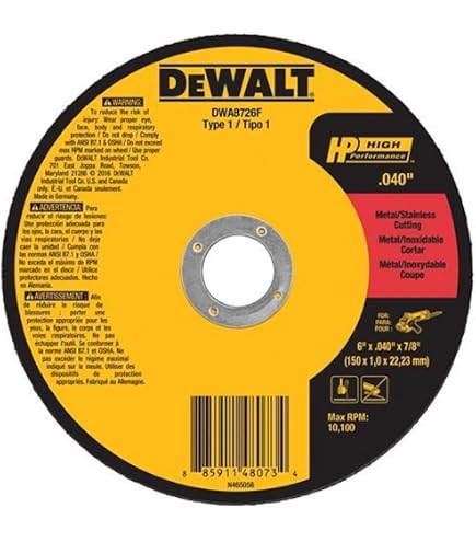 DEWALT DW8381 6" X 7/8" Flap Disc – 60 Grit, T29 Hub For Angle Grinder, Metal Grinding & Finishing