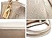 Deluxe Women 3 Piece Tote Bag Pu Leather Handbag Purse Bags Set (Gold)