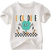 CM C&M WODRO Toddler Baby Boy St Patrick's Day T-Shirt Lucky Dude Clover Shirt Short Sleeve Funny Shamrock Graphic Tees Tops