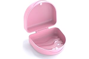JJOVCE Orthodontic Mouthguard Case Dental Retainer Case-Pink