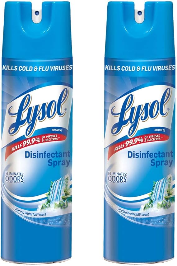 Lysol Disinfectant Spray, Spring Waterfall, 19 Ounce (Pack