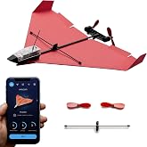 POWERUP 4.0 Paper Airplane Kit - Smartphone App Controlled RC Plane Motor | Easy to Fly With Autopilot &amp; Gyro Stabilizer. Onboard Flight Module. Perfect for Hobbyists Pilots and Tinkerers