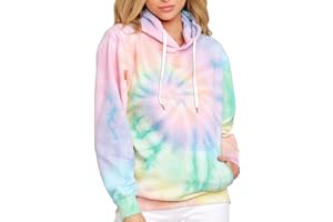 HVEPUO Womens Hoodies Fall Long Sleeve Drawstring Pullover Tops With Pockets Girls' Fashion Loose Casual Sweatshirt For Women