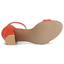 Allegra K Women's High Chunky Heel Ankle Strap