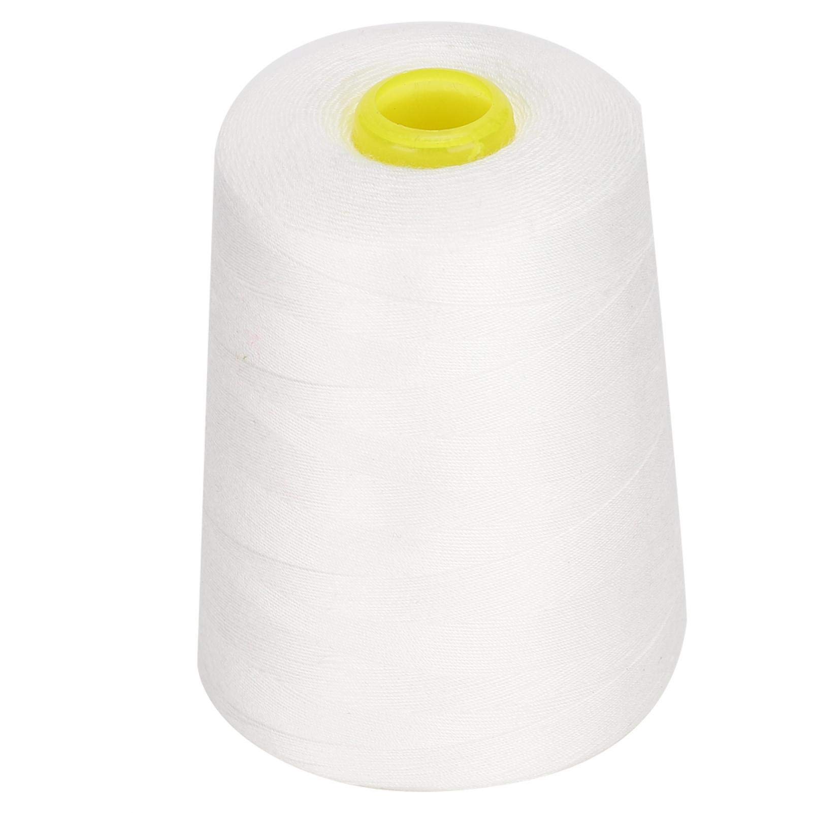 Sewing Thread 8000 Yards Polyester Thread All Purpose Overlocking Completely—Ideal for Hand Quilting and Machine Sewing(White)