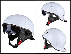 FVCNGP Motorcycle Half Helmet Half Face Helmet DOT