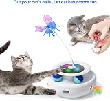 GoldenSun 3 Pcs Cat Toy Replaceable Butterflies Handmade Fabric Toys view 4