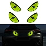 Reflective Stickers Car Decals, Yellow Eye Caution