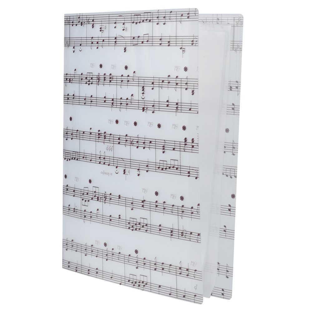 A4 Size Music Sheet File Folder A4 Size Documents Holder Storage Folder 40 Pockets (Music Sheet White)