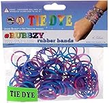 RUBBZY SILICONE TIE DYE RUBBER BANDS FOR RAINBOW LOOM - PINK PURPLE & BLUE MIX