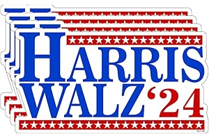 AZ HOUSE OF GRAPHICS Kamala Harris Walz 2024 Stickers 4 Pack: 5.5" x 3" President Kamala Harris VP Tim Walz Waltz 2024 Political Election Car Truck Window Laptop Vinyl Decal Sticker (4)