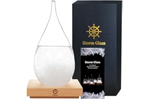 GM GMISS Weather Predictor,Snow Globe Storm Glass Barometer Weather Predictor, Home and Office Decorative Glass Bottles