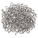 Axe Sickle 1 inch Small Screw Eyes Metal Eye Screw Hooks Self Tapping Screws Hook Ring Eyelet Hooks 100 Pcs.