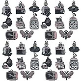 Youdiyla Alloy enamel Halloween series bird snake pink skeleton set Pendant Jewelry Making DIY Keychain Earrings Pendant Various Design Charms for Jewelry Making Bracelets Necklace