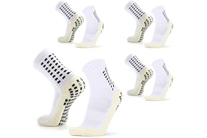 4 Pairs Men Grip Soccer Socks Non Slip Sports Football Basketball Hospital Yoga Socks