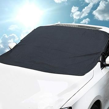 Frontscheibenabdeckung Auto MATCC Magnetische Autoscheibenabdeckung Plane Abdeckung für Frontscheibe Sonnenschutz Schneeschut