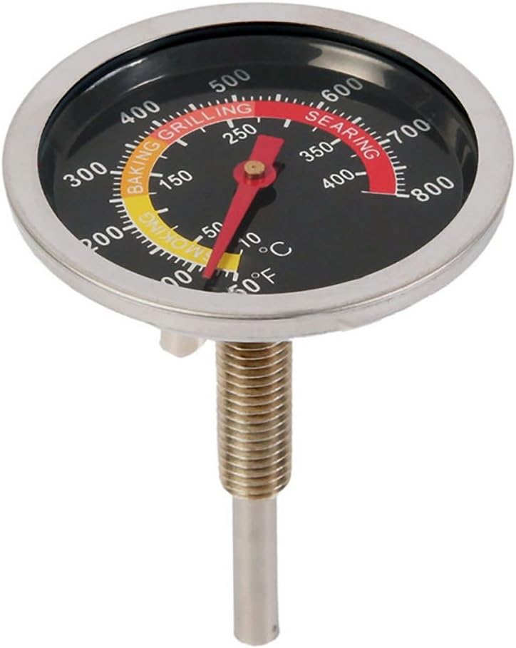 Sdkmah9 60mm 50-400℃ Outdoor Barbecue BBQ Smoker Grill Stainless Steel Thermometer Temperature Gauge Oven Thermometer Grill