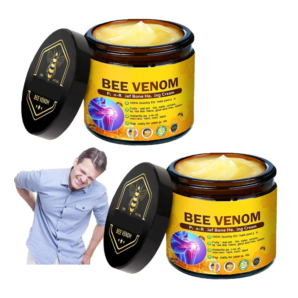 Photo 1 of 2 PCS Bee Venom Joint and Bone Cream, Bee Venom Joint Relief Cream Joint Care for Knee, Neck, Back, Hands, Feet Moisturizer (B, 1)