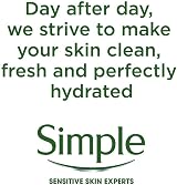 Simple Kind to Skin Exfoliating Facial Wipes 25 Pack of 6 Gentle Sensitive Skin view 2