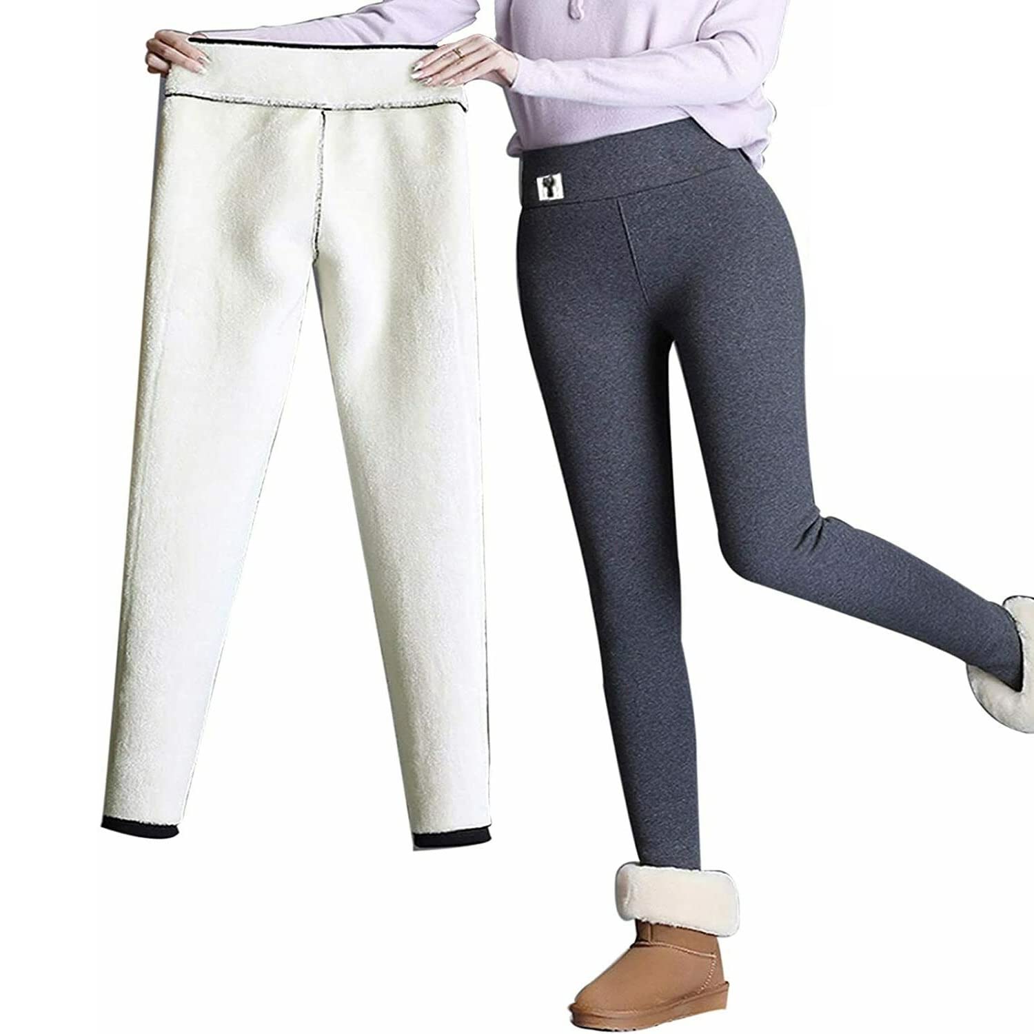 2Pcs Warm Leggings for Women Winter, Sherpa