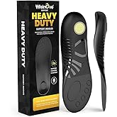 Heavy Duty Support Pain Relief Orthotics - Welnove 220+ lbs Plantar Fasciitis Insoles with High Arch Support Flat Feet Insoles for Standing All Day Work Boot Inserts for Women 10-11.5 and Men 8-9.5