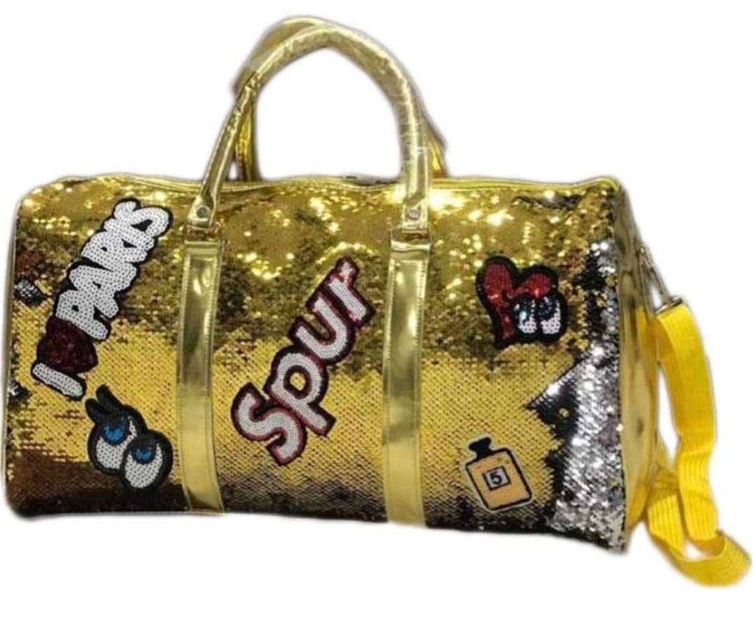 sparkly duffle bag