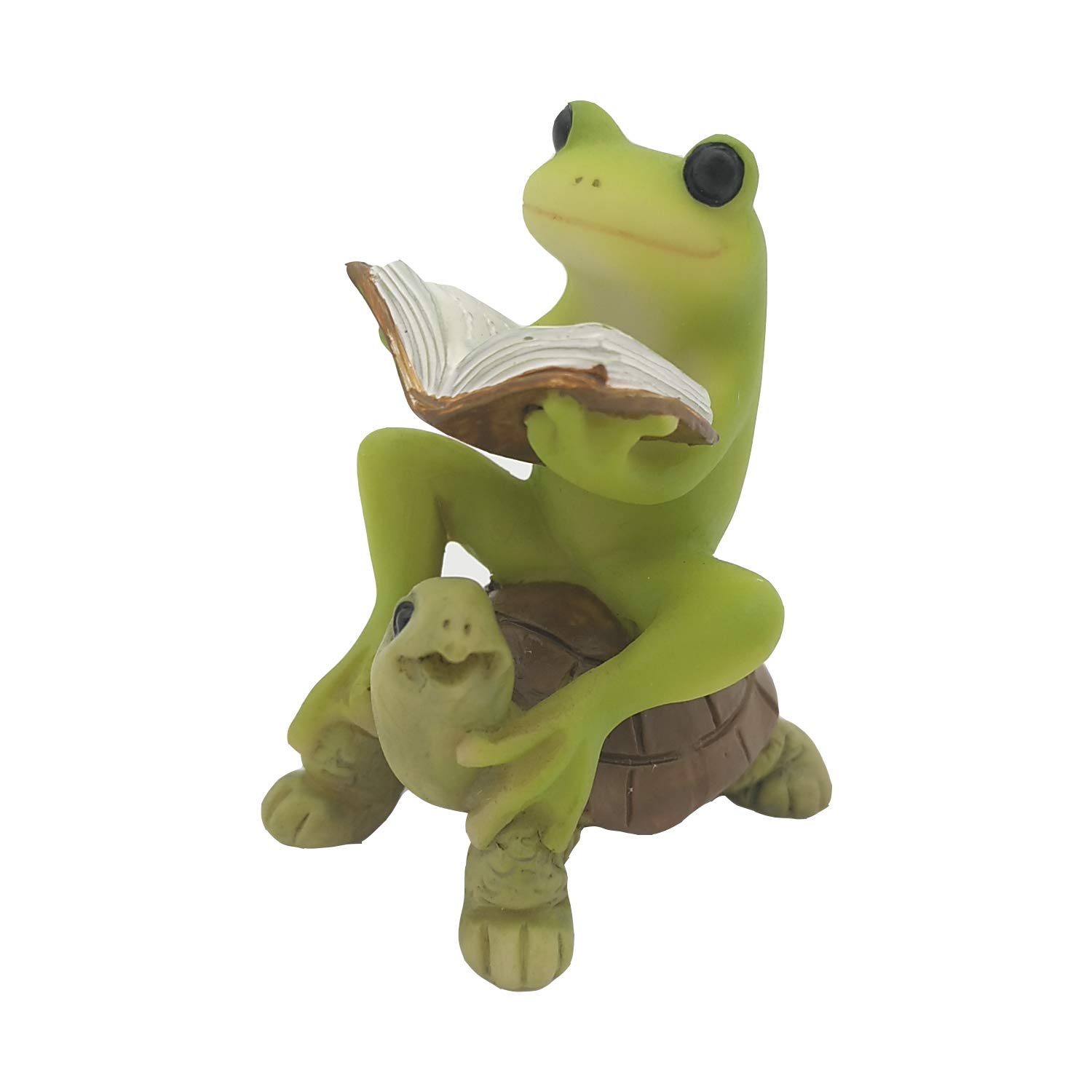 Gemmia Miniature Fairy Garden Frog Figurine- Thanks for raise me up