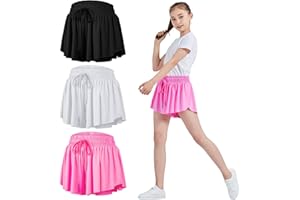 LEFTEAR Flowy Athletic Shorts for Teen Girls Gym Yoga Workout Running Butterfly Skirts Cute Preppy Trendy Clothes Summer