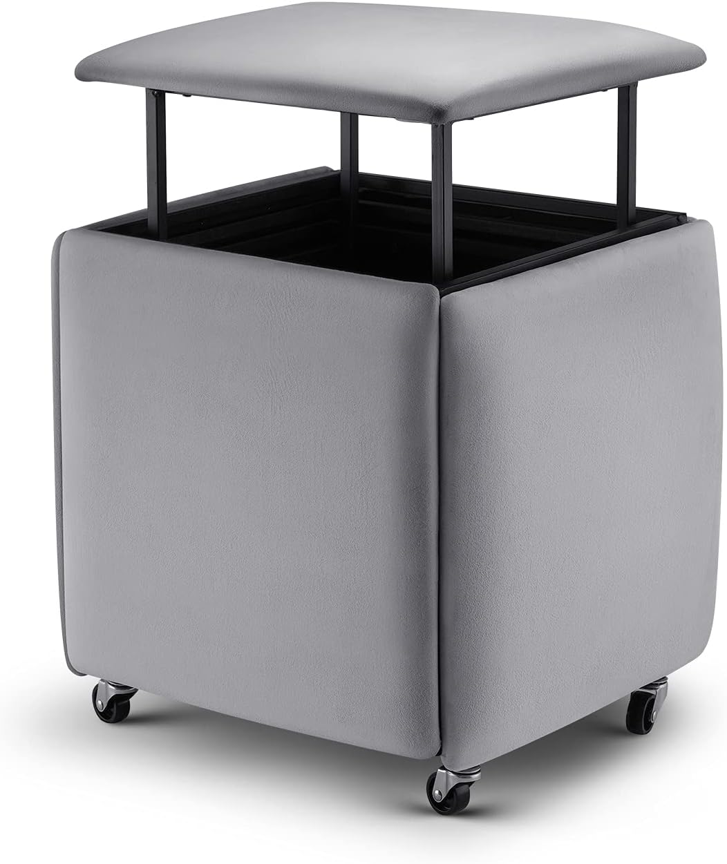 NAIYUFA Stool Set Modern Ottomans Set of 5 Backless Chairs with Wheels Stackable Bar Stool for Living Room,Dinning,Kitchen: Kitchen & Dining