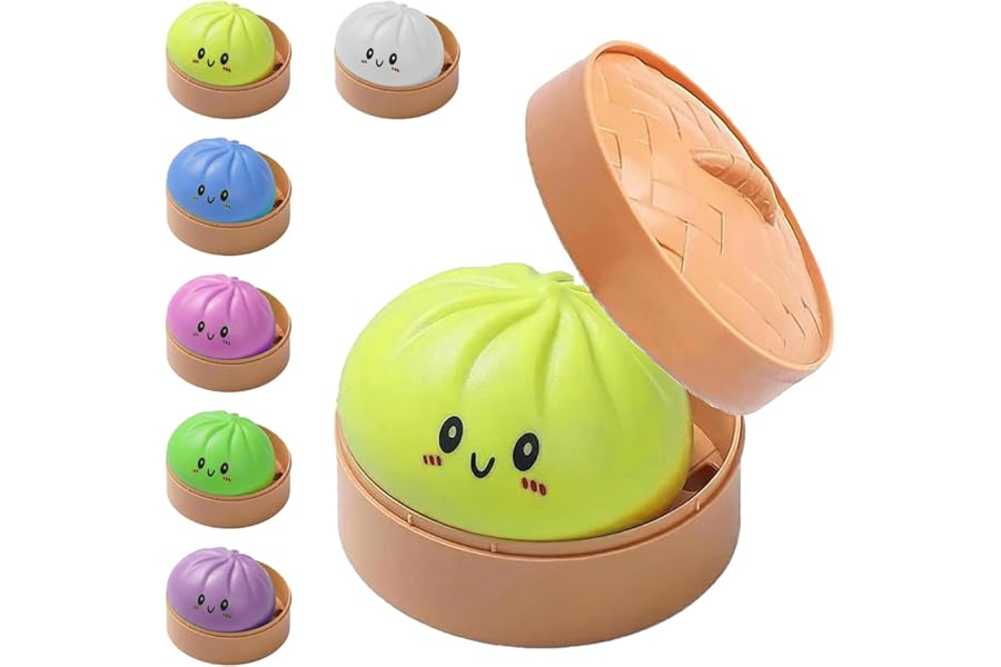 Dumplings Squishy Mystery Mini Dumplings Squishy Stress Balls Fidget Sensory Toy Soft Squeeze Decompression Dough
