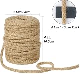 tenn well 5mm Jute Twine 30M Braided Garden Rope Brown view 3