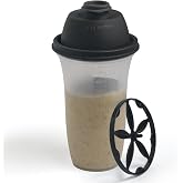 SIGNORA WARE Shaker Bottles | 17-Ounce Plastic Protein Shake Bottle for Meal Replacement Shakes &amp; Smoothies, Beverages, Mixing Salad Dressing &amp; Sauces, Margarita, &amp; More