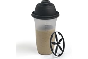 SIGNORA WARE Shaker Bottles | 17-Ounce Plastic Protein Shake Bottle for Meal Replacement Shakes & Smoothies, Beverages, Mixing Salad Dressing & Sauces, Margarita, & More