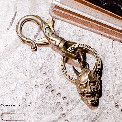 Best Quality - Key Chains - Brass Japanese Hannya Ghosts and Monsters Metal Key Chains Accessory Jewelry Key Chains Holder Men Keychain - by PPL88-1 PCs