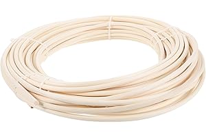 PLAFOPE Basket Weaving Material Roll 5mm Round Rattan DIY Handicraft Caning Material for Chair Repair